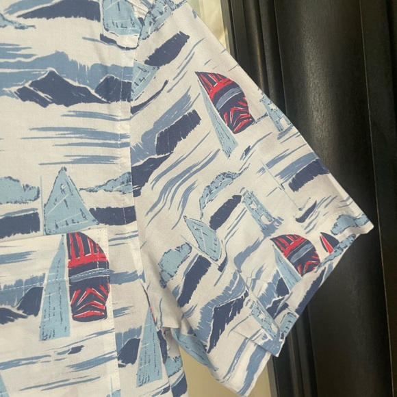 Vineyard Vines Shirt Mens Small Classic Fit Murray Button Down Sailboat Nautical - Picture 3 of 8